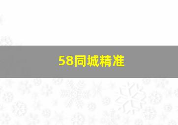 58同城精准