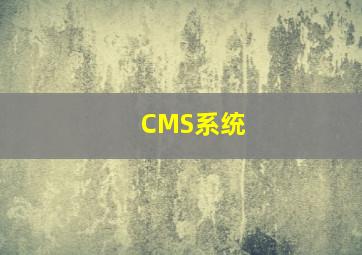 CMS系统