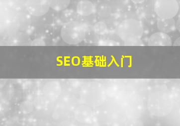 SEO基础入门