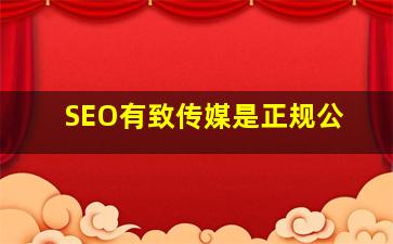 SEO有致传媒是正规公
