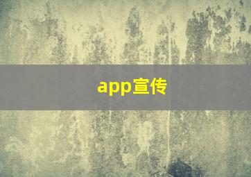 app宣传