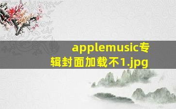 applemusic专辑封面加载不