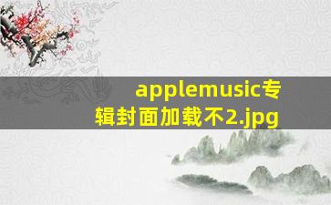 applemusic专辑封面加载不
