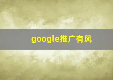 google推广有风