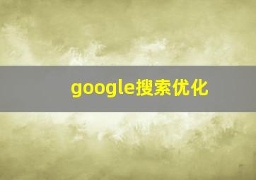 google搜索优化