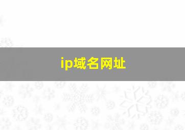 ip域名网址