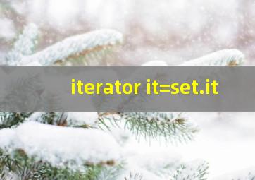 iterator it=set.it