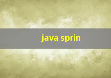 java sprin
