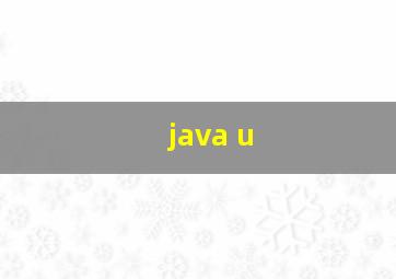 java u