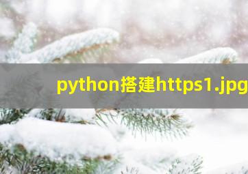python搭建https