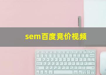 sem百度竞价视频