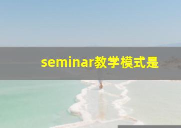 seminar教学模式是