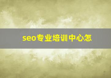 seo专业培训中心怎