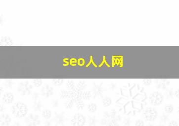 seo人人网