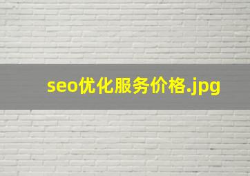 seo优化服务价格