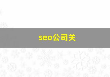 seo公司关