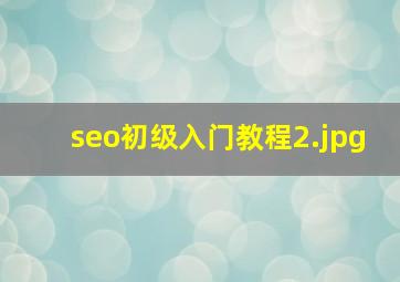 seo初级入门教程