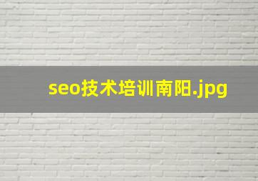 seo技术培训南阳