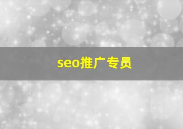 seo推广专员