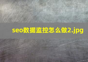seo数据监控怎么做