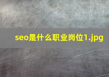 seo是什么职业岗位