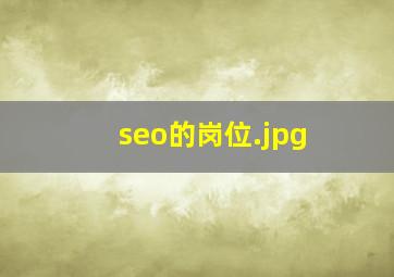 seo的岗位