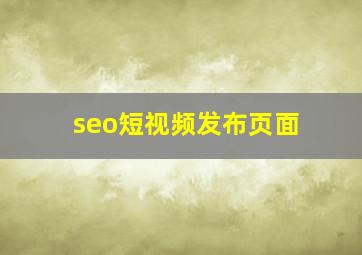seo短视频发布页面