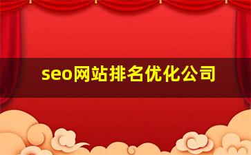 seo网站排名优化公司