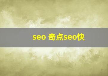 seo 奇点seo快