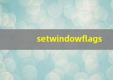 setwindowflags