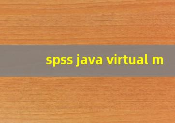 spss java virtual m