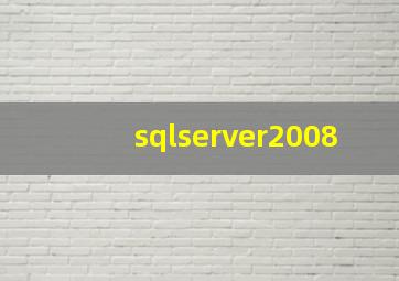 sqlserver2008