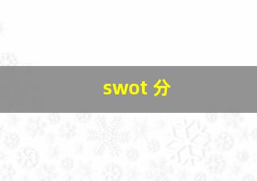 swot 分